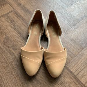 TOMS Jutti d’Orsay Flats - Honey Leather/Rose Gold